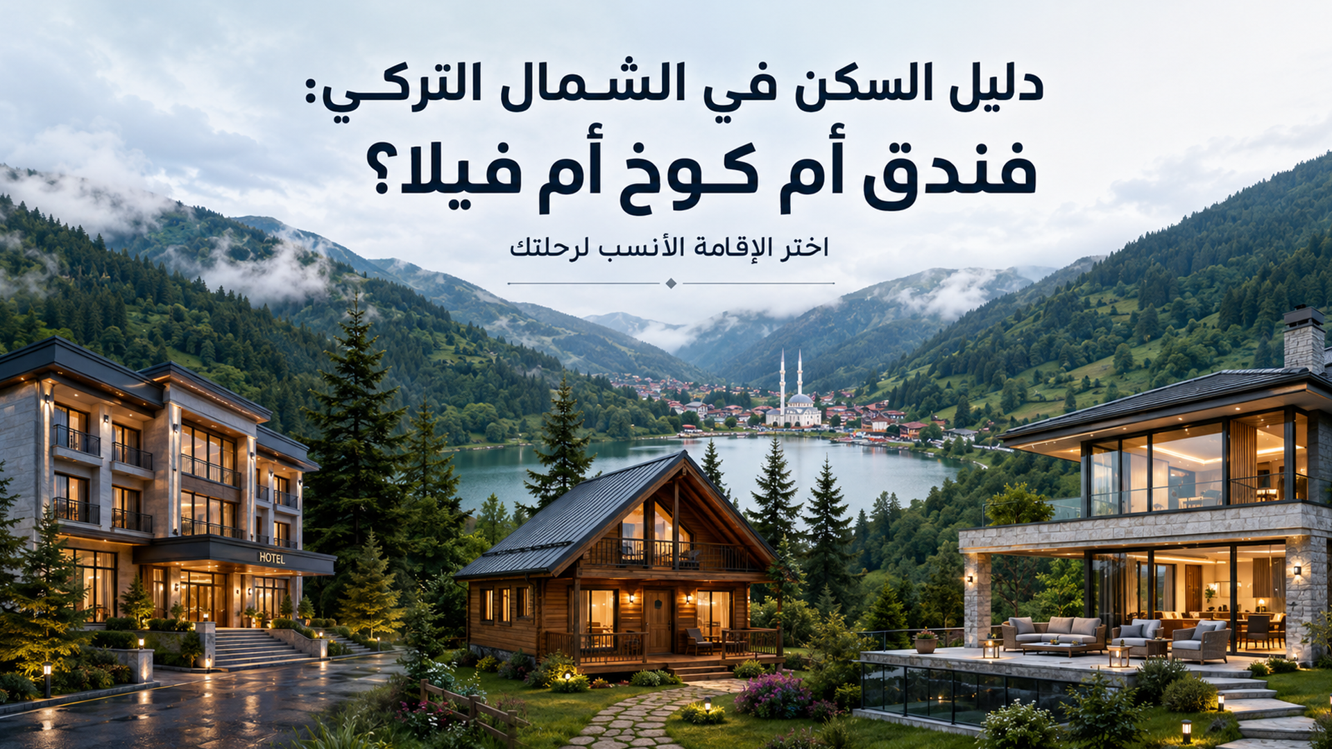 دليل السكن في الشمال التركي: فندق أم كوخ أم فيلا؟